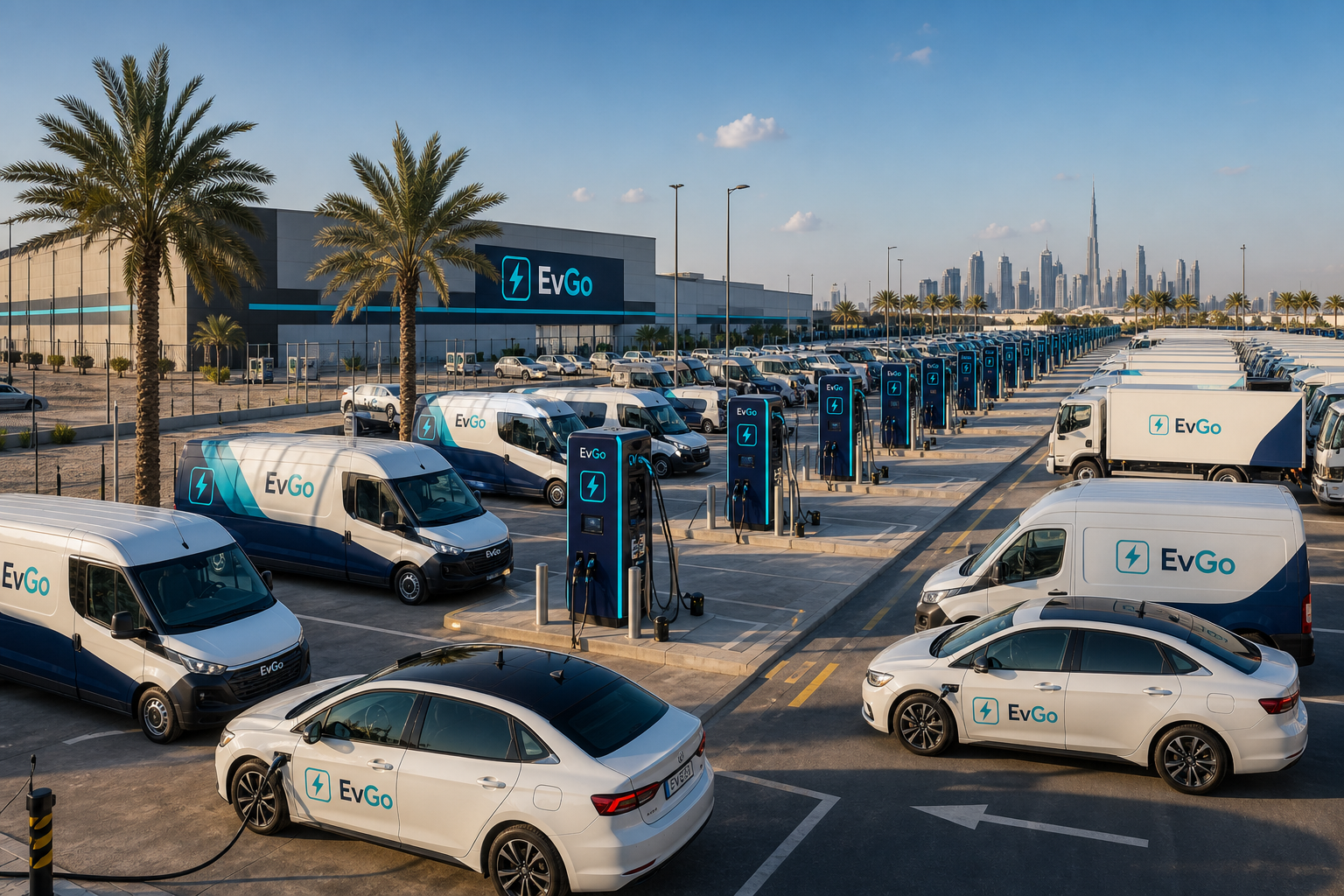 Fleet EV charging depot UAE